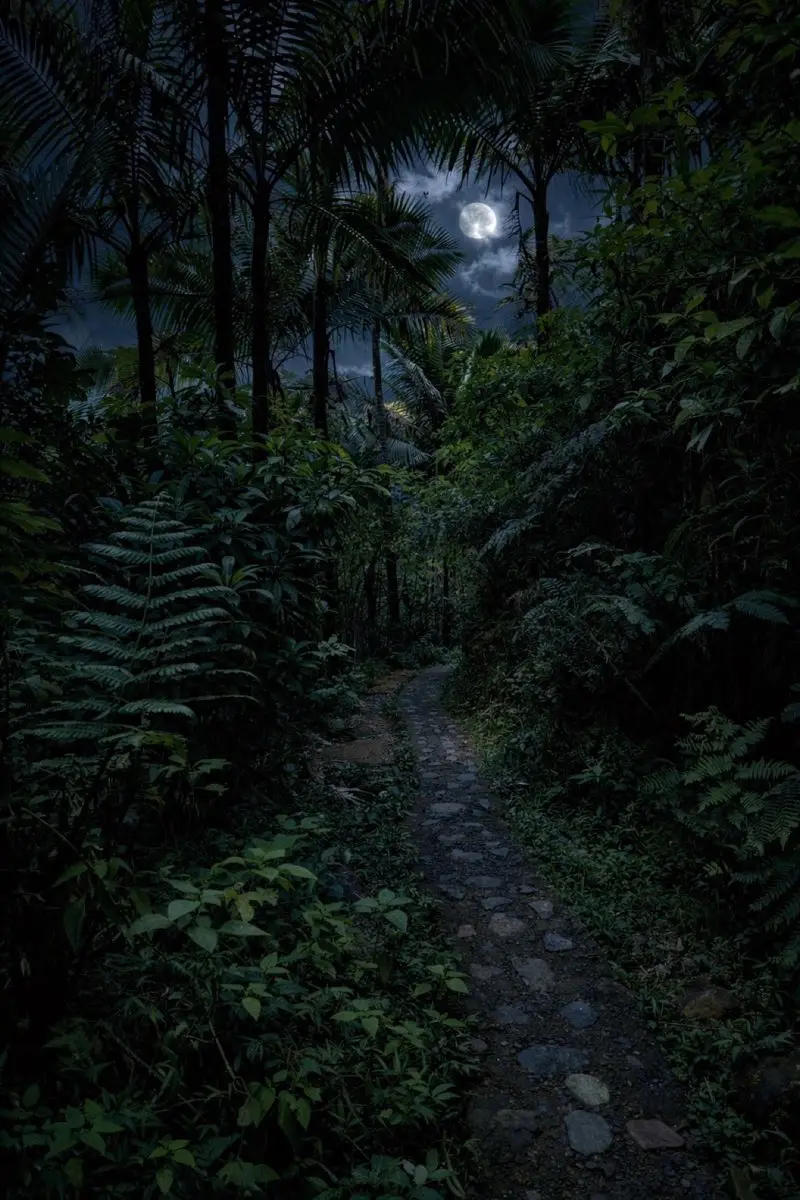 Night rainforest bioluminescence tour